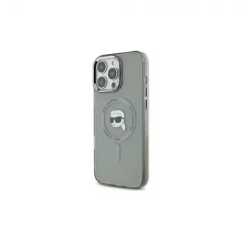 Karl Lagerfeld KLHMP16LHLSKIK merev tok IML Metal Karl Head MagSafe Apple iPhone 16 Pro 6,3 inch fekete