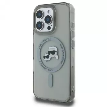 Karl Lagerfeld KLHMP16XHLSKCK merev tok IML Metal Karl & Choupette Head MagSafe Apple iPhone 16 Pro Max 6,9 inch, fekete
