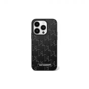 Karl Lagerfeld KLHMP16MPKHPORPK Hot Stamp MagSafe Hard Case iPhone 16 Plus 6,7-hez fekete