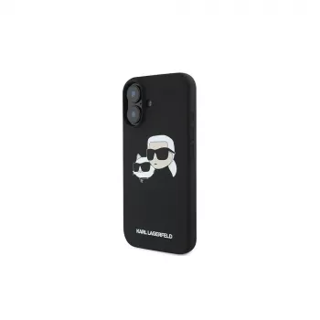 Karl Lagerfeld iPhone 16 Plus 6,7 inch fekete Hardcase szilikon Double Heads Print MagSafe
