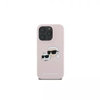 Karl Lagerfeld KLHMP16LSKCHPPLP iPhone 16 Pro 6,3 inch rózsaszín Hardcase szilikon Double Heads Print MagSafe
