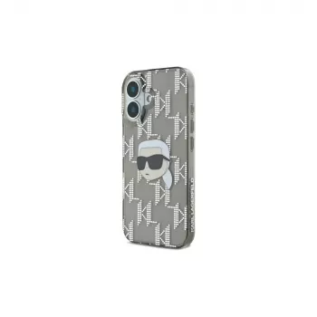 Karl Lagerfeld IML Karl Head Electroplated tok iPhone 16-hoz (fekete)