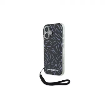 Karl Lagerfeld Zebra With Cord tok Apple iPhone 16-hoz - lila