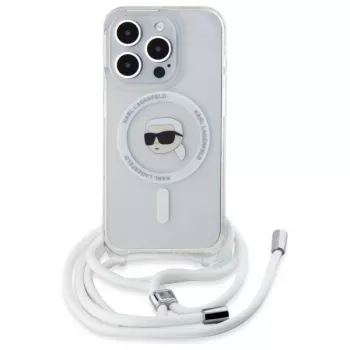 Karl Lagerfeld KLHMP16XHCKHNT iPhone 16 Pro Max 6,9 inch Hardcase átlátszó Crossbody IML Karl Head Magsafe