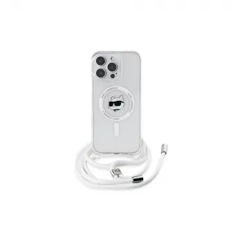 Karl Lagerfeld KLHMP16XHCCHNT iPhone 16 Pro Max 6.9 Hardcase átlátszó IML Choupette Head & Cord Magsafe