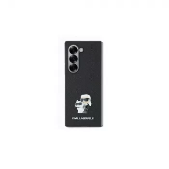 Karl Lagerfeld KLHCZFD6SAPKCNPK Saffiano Metal Pin merev tok Samsung Galaxy Z Fold6-hoz (F956) - fekete