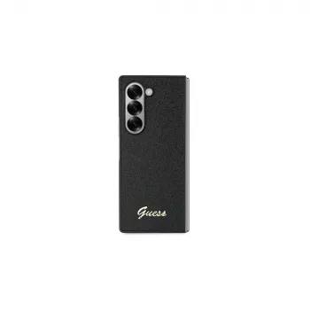 Guess GUHCZFD6HGGSHK Z Fold6 F956 fekete 4G Glitter Script merev tok