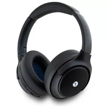 BMW fejhallgató Bluetooth-s aktív zajszűréssel, fekete, fém logókkal