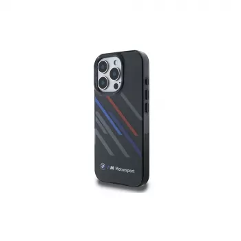 BMW BMHCP16X23HTRAK iPhone 16 Pro Max 6,9 inch fekete kemény tok Motorsport IML Random Stripes