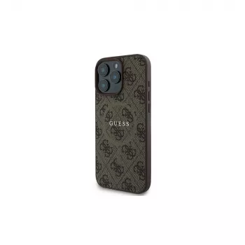 Guess 4G Ring Classic Logo MagSafe tok iPhone 16 Pro készülékhez (barna)