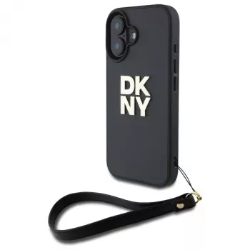 DKNY DKHCP16SPBSWSK merev tok Apple iPhone 16 6,1 inch készülékhez, fekete, kézszíjjal