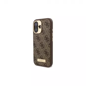 Guess GUHMP16MU4GPRW iPhone 16 Plus 6,7 inch barna merev tok, 4G Logo Plate, MagSafe