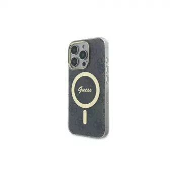 Guess GUHMP16LH4STK Hardcase Apple iPhone 16 Pro 6,3 inch fekete IML 4G MagSafe