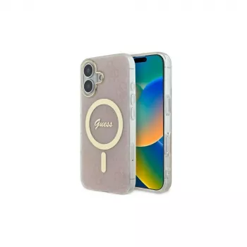 Guess GUHMP16MH4STP iPhone 16 Plus 6,7 inch rózsaszín Hardcase IML 4G MagSafe