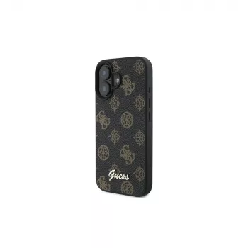 Guess Peony Script MagSafe tok iPhone 16 Plus (fekete)