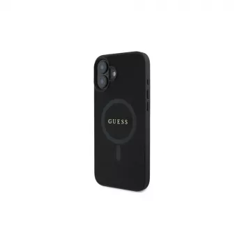 Guess GUHMP16SPSAHMCK Saffiano Classic Logo MagSafe merev tok iPhone 16 6,1 inch - fekete