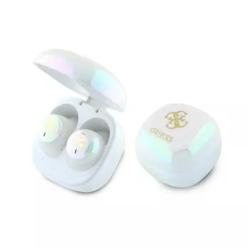 Guess 4G Printed Logo True Wireless Stereo Bluetooth fülhallgató töltőtokkal (fehér)