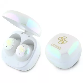 Guess 4G Printed Logo True Wireless Stereo Bluetooth fülhallgató töltőtokkal (fehér)