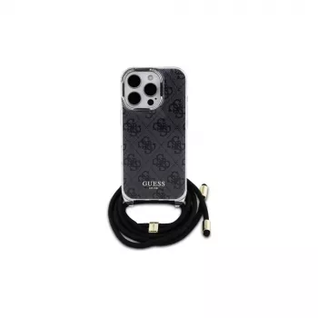 Guess GUHCP16XHC4SEK iPhone 16 Pro Max 6.9 Hardcase Crossbody zsinór 4G Print fekete