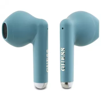 Guess Printed Classic Logo TWS Bluetooth fülhallgató töltőtokkal (türkiz)