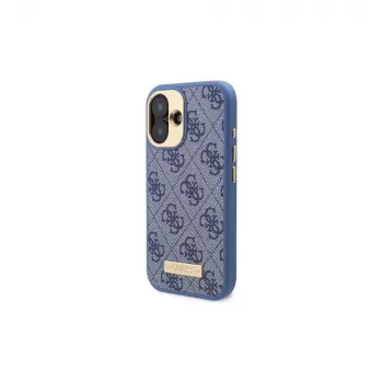 Guess GUHMP16MU4GPRB iPhone 16 Plus 6.7 kék Hardcase 4G Logo Plate MagSafe