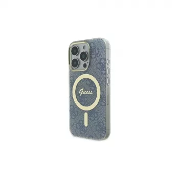 Guess GUHMP16LH4STB Hardcase Apple iPhone 16 Pro 6,3 inch kék IML 4G MagSafe