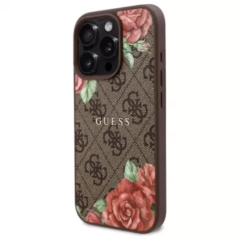 Guess GUHMP16LP4ROPEMCW iPhone 16 Pro merev tok 4G Flowers Print MagSafe barna