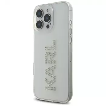 Karl Lagerfeld IML Rhinestones Logo tok iPhone 16 Pro, átlátszó