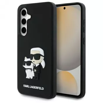 Karl Lagerfeld KLHCS24FE3DRKCNK S24 FE S721 fekete/fekete merev tok 3D Rubber Karl&Choupette