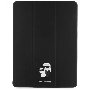Karl Lagerfeld KLFC13PM24SAKCK iPad Pro 13 M4 2024 / M5 2025 könyvtok fekete Saffiano mágneses Karl & Choupette