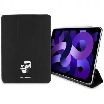 Karl Lagerfeld KLFC11RM24SAKCK iPad Air 11 M2 2024 / M3 2025 / M4 2026 könyvtok fekete Saffiano mágneses Karl & Choupette