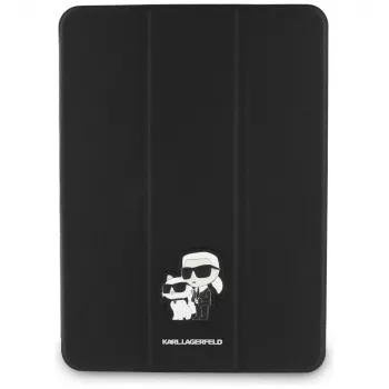 Karl Lagerfeld KLFC11RM24SAKCK iPad Air 11 M2 2024 / M3 2025 / M4 2026 könyvtok fekete Saffiano mágneses Karl & Choupette