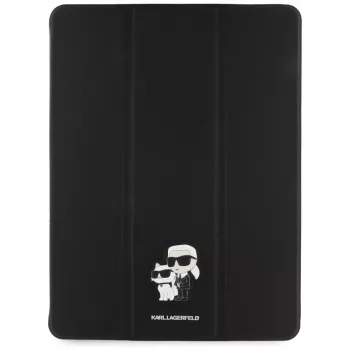 Karl Lagerfeld KLFC13RM24SAKCK iPad Air 13 M2 2024 / M3 2025 / M4 2026 könyvtok fekete Saffiano mágneses Karl & Choupette