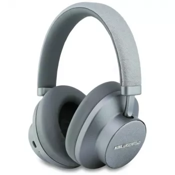 Karl Lagerfeld Saffiano Elongated Bluetooth ANC Over-Ear fejhallgató szürke
