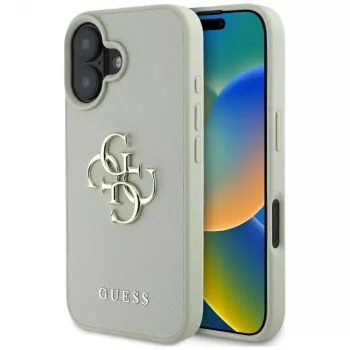 Guess Grained Big 4G Logo Small Classic hátlap iPhone 16-hoz - zöld