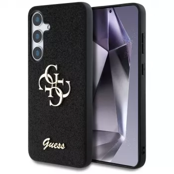 Guess Fixed Glitter Big 4G Metal Logo tok Samsung Galaxy S25+ készülékhez (fekete)