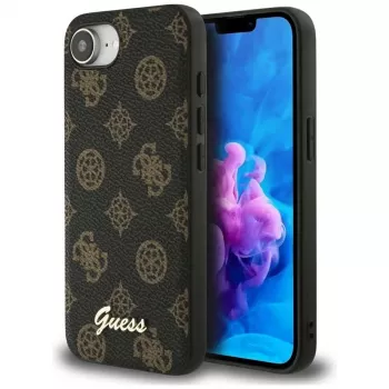 Guess Peony Script Logo MagSafe tok Apple iPhone 16e / 17e készülékhez, fekete