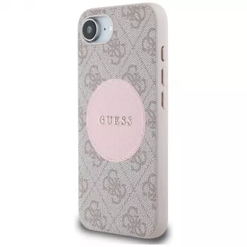 Guess 4G Circle Classic Logo MagSafe tok iPhone 16e készülékhez - rózsaszín