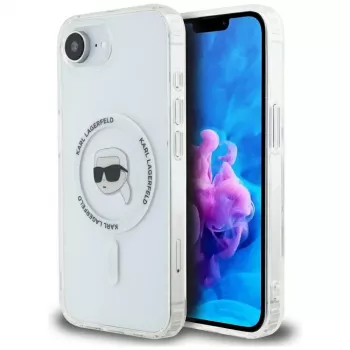 Karl Lagerfeld IML Metal Karl Head MagSafe tok iPhone 16e/17e készülékhez, fehér