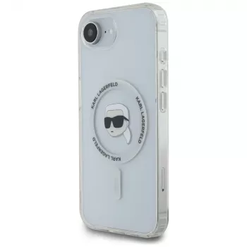 Karl Lagerfeld IML Metal Karl Head MagSafe tok iPhone 16e/17e készülékhez, fehér