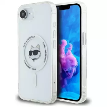 KARL LAGERFELD IML Metal Choupette Head MagSafe tok iPhone 16e / 17e készülékhez, fehér