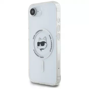 KARL LAGERFELD IML Metal Choupette Head MagSafe tok iPhone 16e / 17e készülékhez, fehér