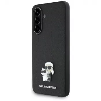Karl Lagerfeld Saffiano tok K&C Metal logóval Samsung Galaxy A36 készülékhez, fekete