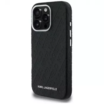 KARL LAGERFELD FW Stamped Karl MagSafe tok iPhone 16 Pro készülékhez, fekete