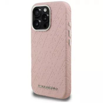 Karl Lagerfeld FW Stamped Karl MagSafe tok iPhone 16 Pro Max készülékhez, rózsaszín