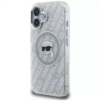 Karl Lagerfeld IML Karl Head Logo MagSafe tok iPhone 16 készülékhez, szürke