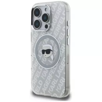 KARL LAGERFELD IML Karl Head Logo MagSafe tok Apple iPhone 16 Pro készülékhez, szürke