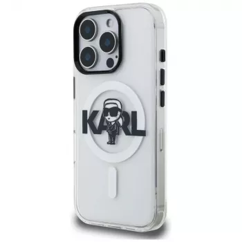 KARL LAGERFELD IML Karl Sketch Logo MagSafe tok Apple iPhone 16 Pro készülékhez, átlátszó