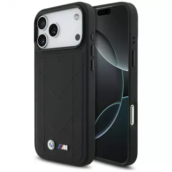 BMW M Quilted Logo MagSafe tok Apple iPhone 17 Pro Max készülékhez, fekete