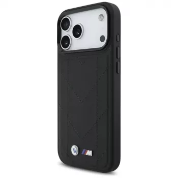 BMW M Quilted Logo MagSafe tok Apple iPhone 17 Pro Max készülékhez, fekete